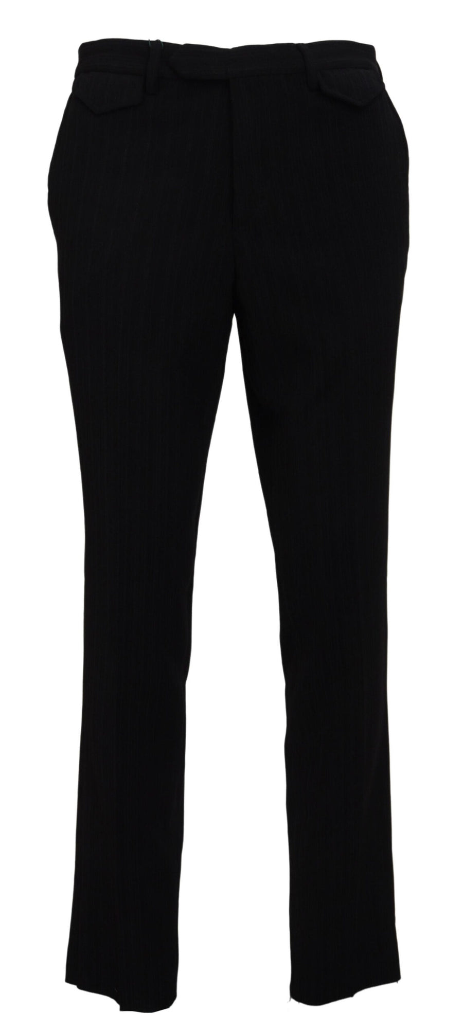 BENCIVENGA Schwarz Baumwolle Straight Fit Herren Formal Hosen