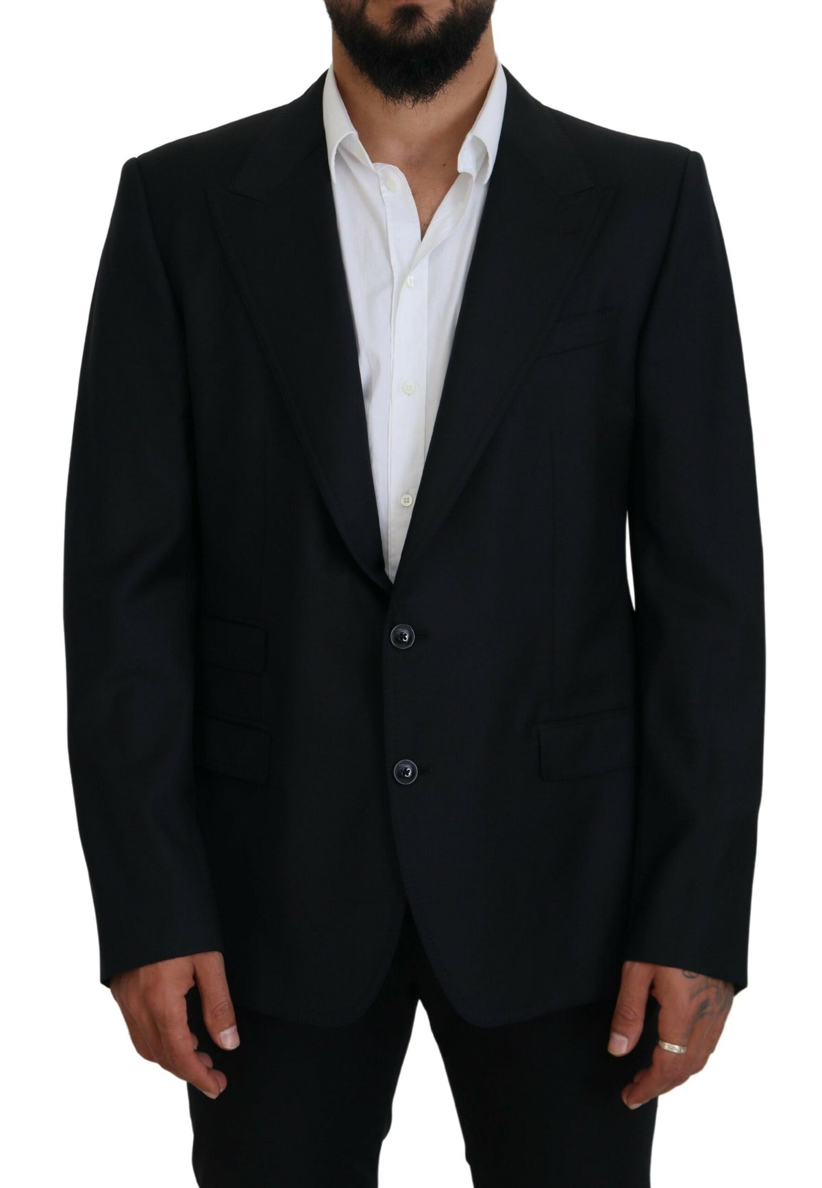 Dolce & Gabbana Dunkelblauer formeller Sicilia Blazer aus Wolle