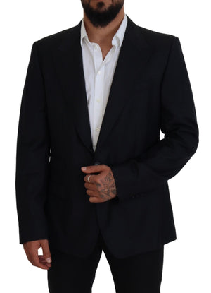 Dolce & Gabbana Dunkelblauer formeller Sicilia Blazer aus Wolle