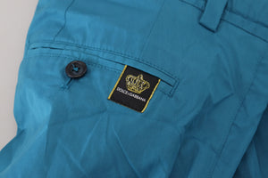 Dolce & Gabbana Blaue Baumwoll-Chinos Hosen Hosen