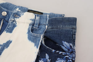 Dolce & Gabbana Blaue Ceasar Denim-Baumwolljeans mit loser Passform