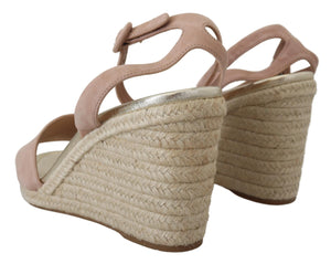 Prada Rosa Wildleder-Sandalen mit Knöchelriemen