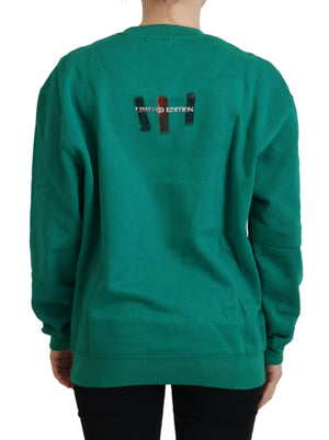 Philippe Model Grün bedruckter Langarmpullover Pullover