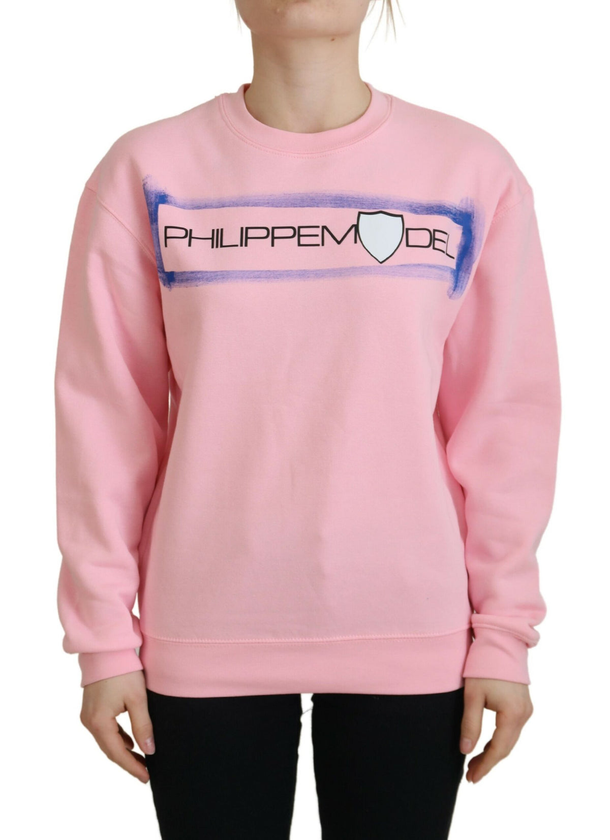 Philippe Model Rosa Pullover mit langem Arm und Print