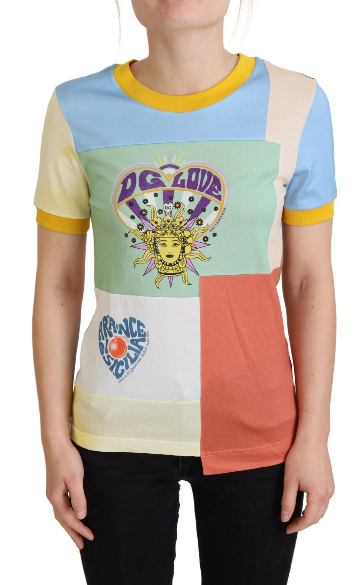 Dolce & Gabbana Multicolor Baumwolle DG Love Patchwork