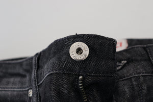 Fiorucci Schwarz Baumwolle Niedrige Taille Skinny Frauen Casual Jeans