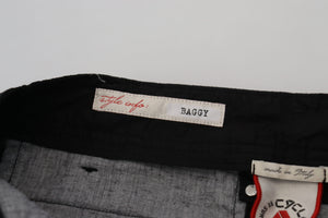 CYCLE Schwarze Baumwolle Baggy Hohe Taille Frauen Hosen