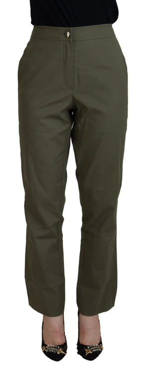LAUREL Grüne Baumwolle High Waist Damen Tapered Pants
