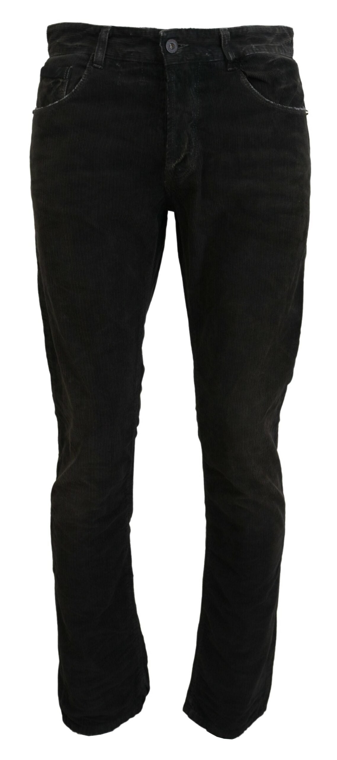 Costume National Grauer Baumwollcord Herren Freizeitjeans