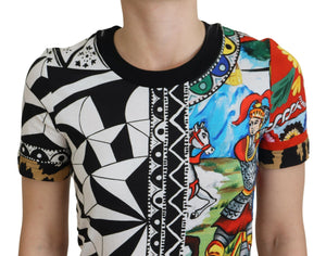 Dolce & Gabbana Mehrfarbig bedrucktes Frauen exklusives Shirt Top
