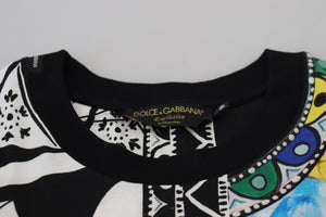Dolce & Gabbana Mehrfarbig bedrucktes Frauen exklusives Shirt Top