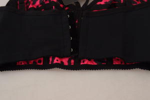 Dolce & Gabbana Rosa Leopard Print Cropped Bustier Korsett Top