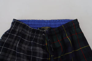 Dolce & Gabbana Multicolor karierte Wolle Herren Jogger Hose