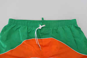 Dsquared² Multicolor Logo Print Herren Bademode Badehose kurz