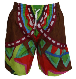 Dsquared² Mehrfarbig bedruckte Herren Bademode Badehose kurz
