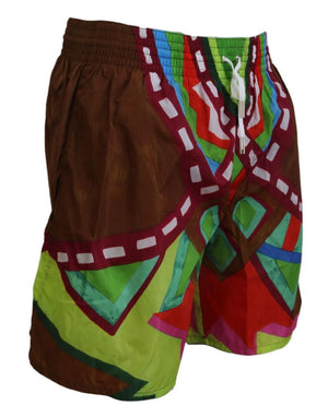 Dsquared² Mehrfarbig bedruckte Herren Bademode Badehose kurz