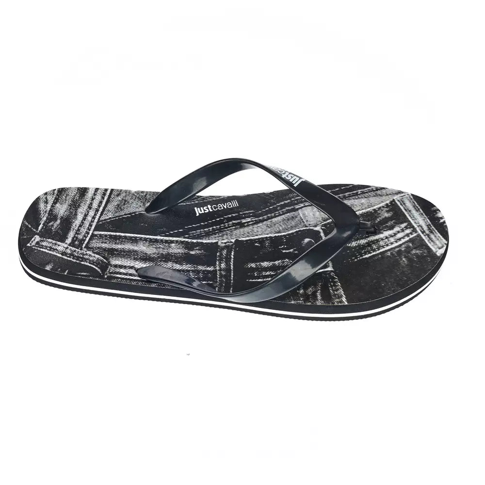 Just Cavalli Schwarze EVA Herren-Sandale