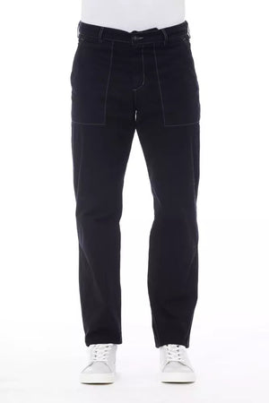 Alpha Studio Blaue Herrenhose aus Baumwolle