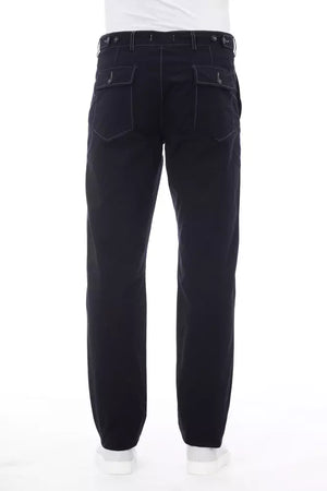 Alpha Studio Blaue Herrenhose aus Baumwolle