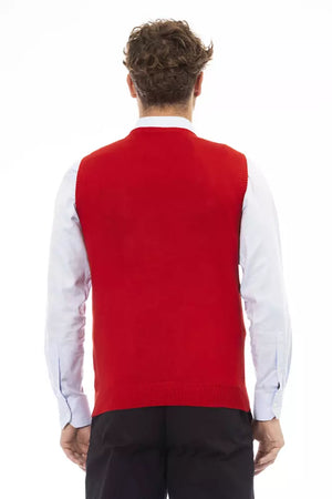 Alpha Studio Rote Viskose-Herrenjacke