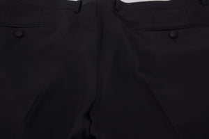 Dolce & Gabbana Schwarzes Kleid Wolle Seide Hose Hose