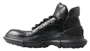 Dolce & Gabbana Schwarze Lederstiefel für die Freizeit