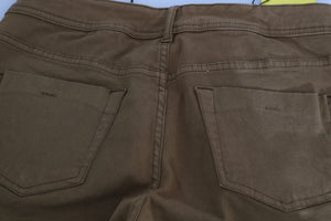 PLEIN SUD Braune Baumwolljeans mit mittlerer Taille und schmaler Passform aus Denim