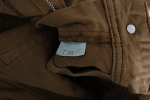 PLEIN SUD Braune Baumwolljeans mit mittlerer Taille und schmaler Passform aus Denim