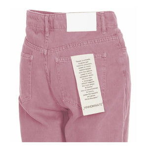 Hinnominate Schicke rosafarbene Raw Cut Bottom Jeans