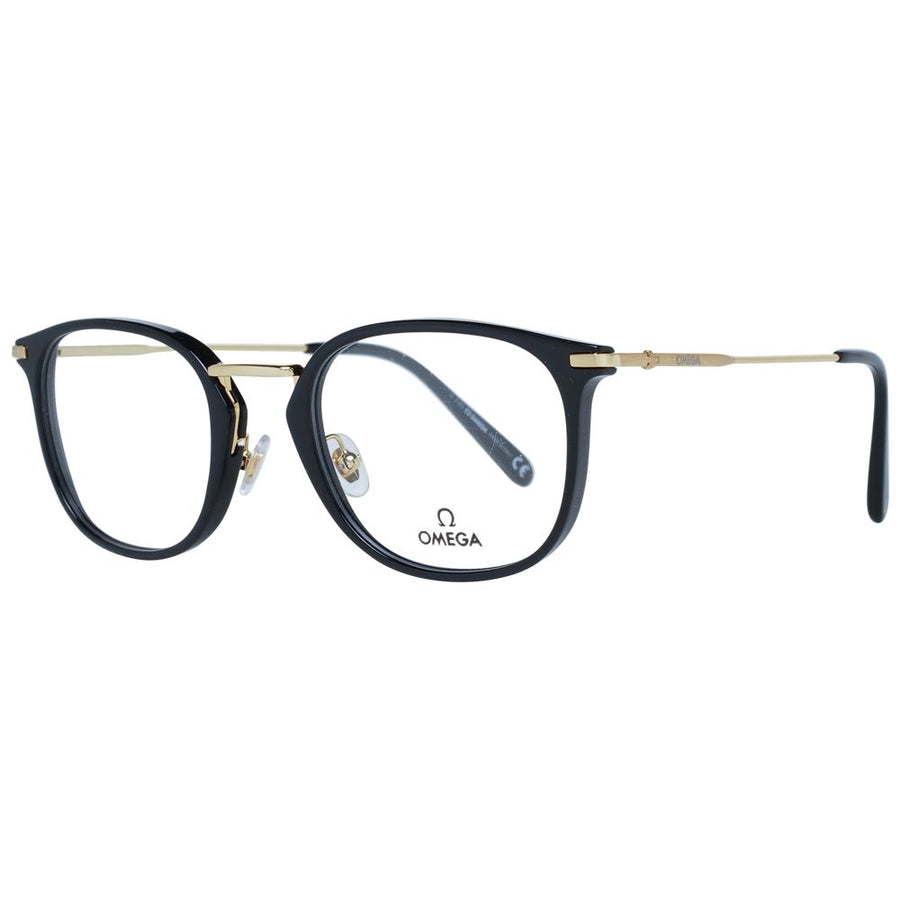 Omega Brille aus schwarzem Metall & Kunststoff (Gestell)