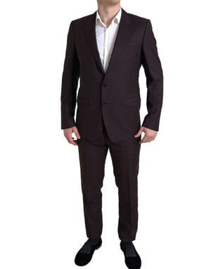 Dolce & Gabbana Kastanienbrauner 2-tlg. einreihiger MARTINI Anzug