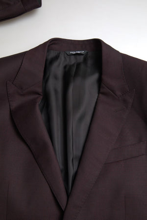 Dolce & Gabbana Kastanienbrauner 2-tlg. einreihiger MARTINI Anzug