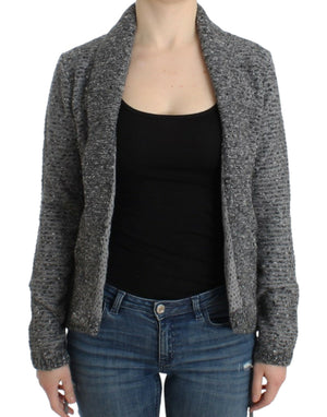 Cavalli Graue Wollstrickjacke