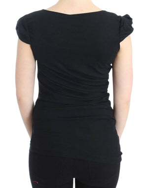 Cavalli Schwarzes Baumwoll-Top