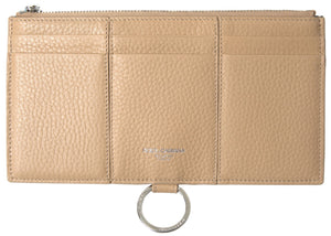 Dolce & Gabbana Beige Leder Schulter Kartenhalter Schulterriemen Brieftasche