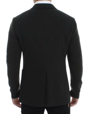 Dolce & Gabbana Grüner Kaschmir-Blazer mit zwei Knöpfen