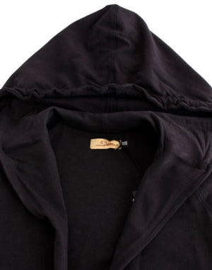 Costume National Blauer Baumwollpullover mit Kapuze