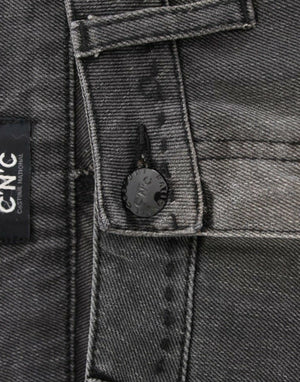 Costume National Graue Jeans mit geradem Bein