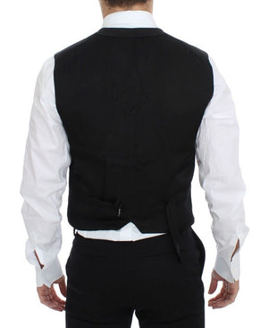 Dolce & Gabbana Schwarzes Baumwollmischung Kleid Weste Gilet
