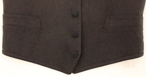 Dolce & Gabbana Braunes Baumwollmischung Kleid Weste Gilet