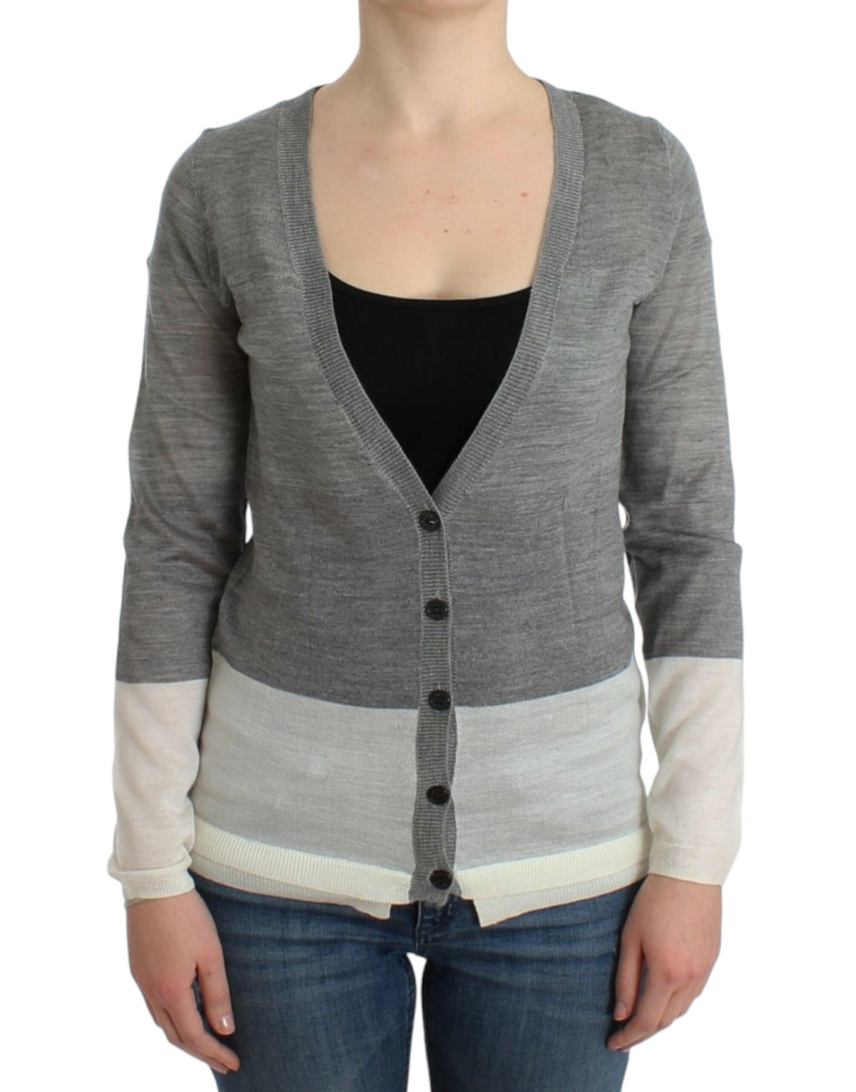 Costume National Graue leichte Strickjacke