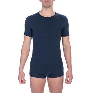 Bikkembergs Blaues Baumwoll-T-Shirt für Herren