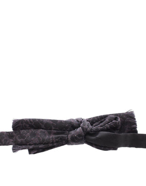 Dolce & Gabbana Graue Schwarze Wollfliege