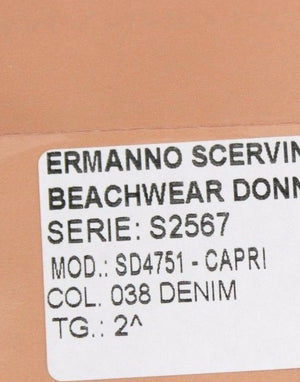 Ermanno Scervino Beachwear Blaue Jeans Caprihosen Gekürzte Hosen