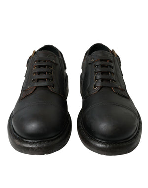 Dolce & Gabbana Braun Leder Lace Up Derby Männer Kleid Schuhe