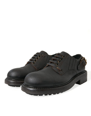 Dolce & Gabbana Braun Leder Lace Up Derby Männer Kleid Schuhe