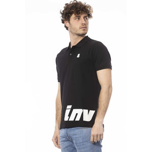 Invicta Schwarzes Herren-Poloshirt aus Baumwolle