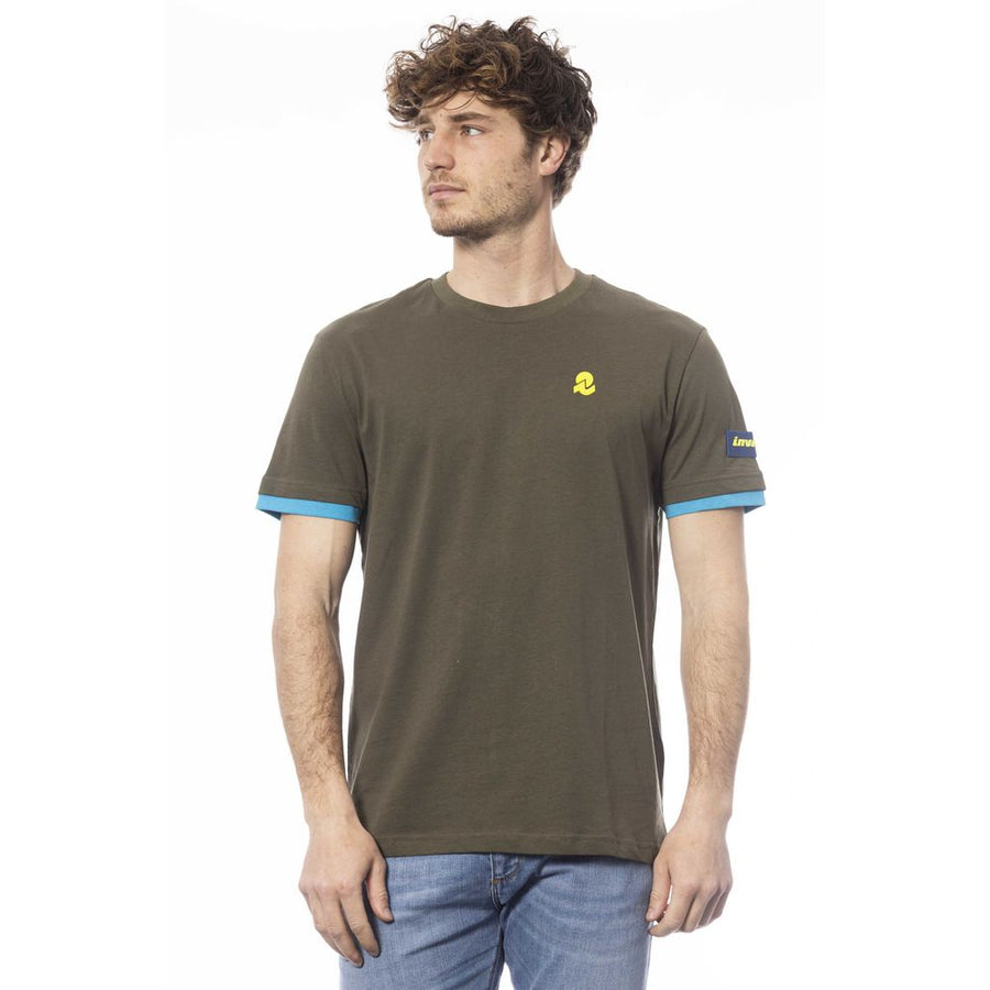 Invicta Grünes Baumwoll-T-Shirt für Herren