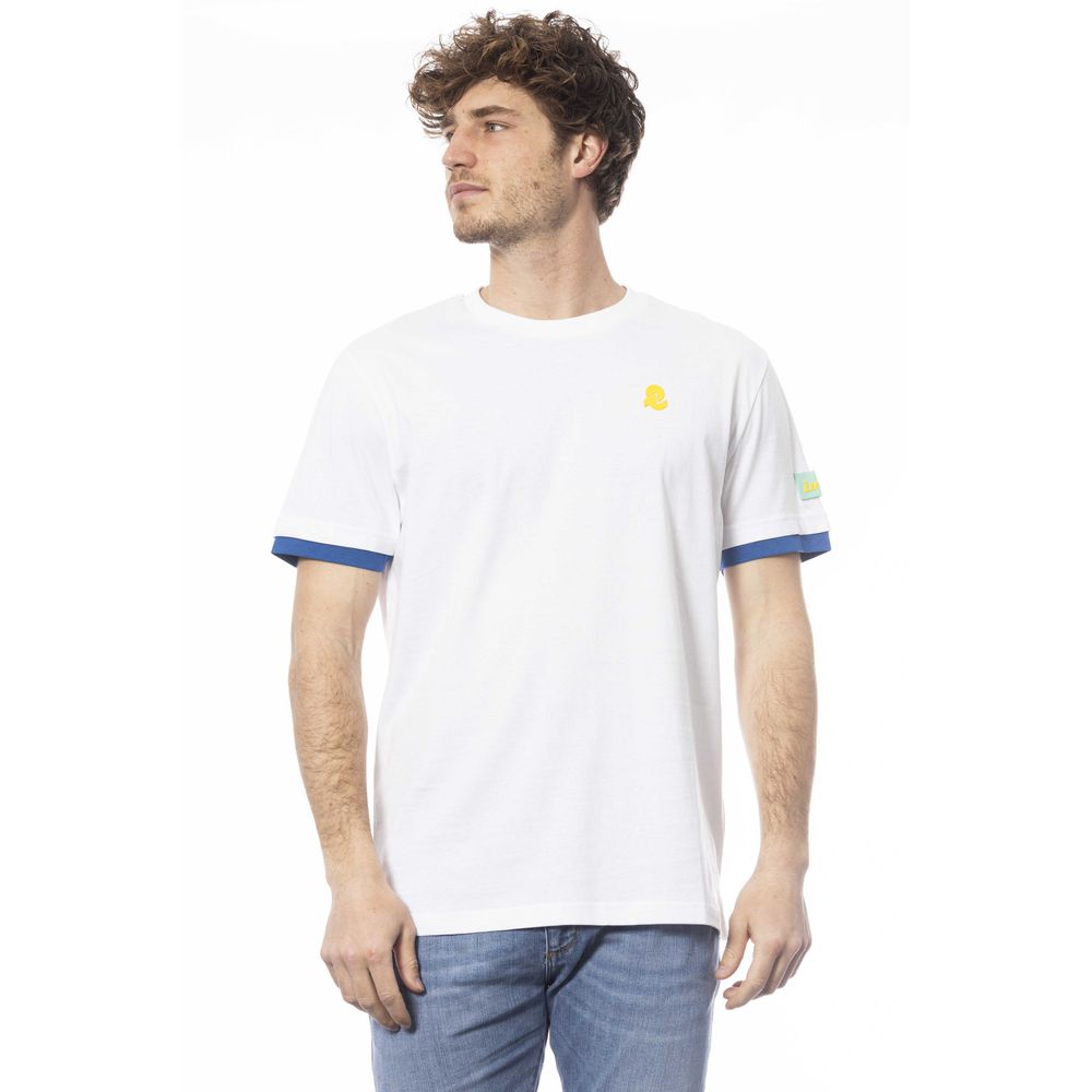 Invicta Weißes Herren-T-Shirt aus Baumwolle