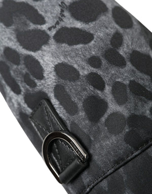 Dolce & Gabbana Schwarzer Leopard Runde schlanke Tote Flaschenhaltertasche